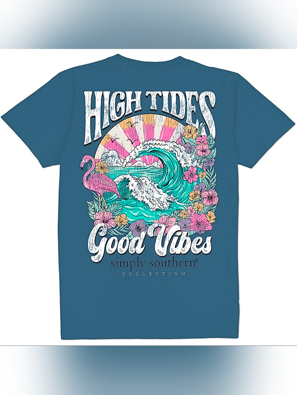 Various Sizes- Simply Southern Women's High Tides Graphic T-shirt-NWT